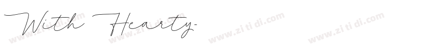 With Hearty字体转换